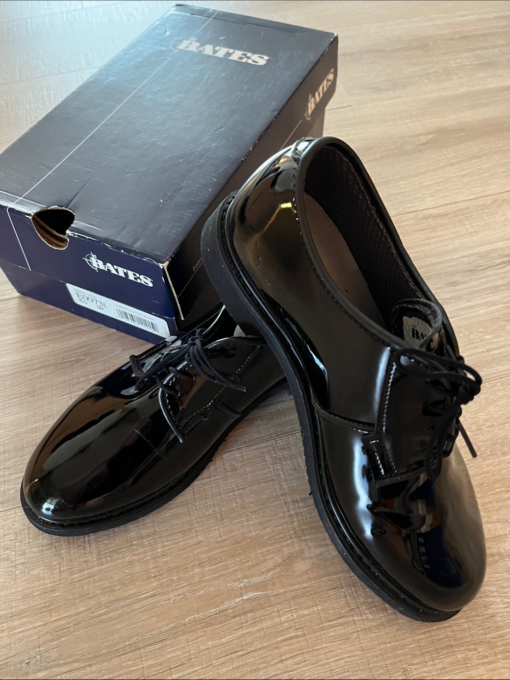 Bates Lites Women Police Class A Patent Leather Dress Shoes 8 W